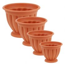 Article Pot à pied en plastique effet terre cuite Ø 15cm - 21cm