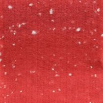 Ruban de feutrine rouge à pois, ruban déco, ruban adhésif pour pot, feutre de laine rouge clair, blanc 15cm 5m