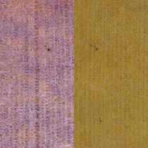 Article Ruban feutre, ruban pot, ruban laine bicolore jaune moutarde, violet 15cm 5m