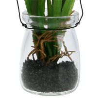 Article Jacinthe de raisin artificielle rose dans un verre 16cm