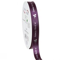 Article Ruban de deuil en argent violet In Loving Memory 15mm 25m