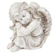 Article Ange en deuil assis figurine décorative crème 6,5×5×7,5cm 2 pièces