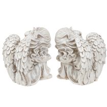 Article Ange en deuil assis figurine décorative crème 6,5×5×7,5cm 2 pièces