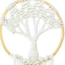 Article Attrape rêves macramé décoration murale arbre de vie bohème Ø28cm H92cm