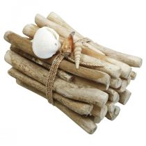 Bois flotté décoratif bâtons en bois flotté nature L15cm