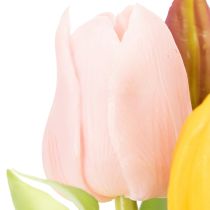 Article Tulipes artificielles, décoration printanière rustique pour vase de table, 30 cm, lot de 7