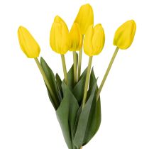 Article Tulipes artificielles pour une décoration printanière réaliste dans le salon ou le bureau, 40 cm, lot de 7