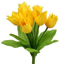 Piquet de tulipes jaunes H 30 cm