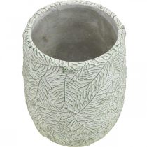Article Jardinière en céramique vert blanc gris branches de pin Ø12cm H17.5cm