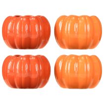 Article Pot de fleurs en céramique citrouille orange Ø9,5 cm H6,5 cm 4 pièces