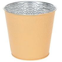 Article Pot de fleurs en métal, orange pastel, Ø 13,5 cm H 12,5 cm