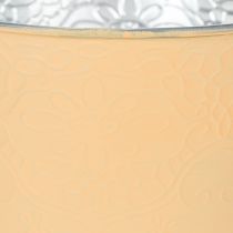 Article Pot de fleurs en métal, orange pastel, Ø16cm H14cm