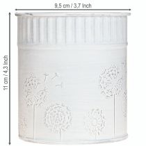 Article Jardinière Pissenlit Blanc Ø9,5cm H11cm