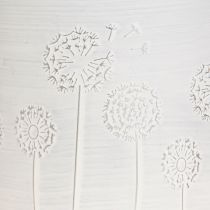 Article Jardinière Pissenlits Pot de fleurs en métal Blanc Ø15,5 cm H15,5 cm
