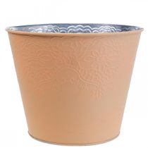 Article Jardinière jardinière en métal orange pastel Ø20cm H16cm