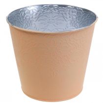 Article Jardinière jardinière en métal orange pastel Ø16cm H14cm