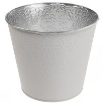 Article Jardinière en métal jardinière à fleurs blanc pastel Ø16cm H14cm