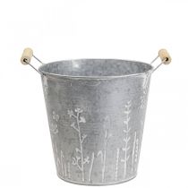 Jardinière jardinière seau métal déco vintage Ø14cm H13cm