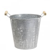 Jardinière jardinière seau métal déco vintage Ø16cm H15cm