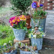 Jardinière jardinière seau métal déco vintage Ø16cm H15cm