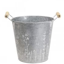 Jardinière jardinière seau métal déco vintage Ø18cm H17.5cm