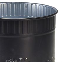 Article Jardinière Pot de Fleur Pissenlit Noir Ø12,5cm H14cm