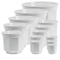 Jardinière "Tino" blanche, Ø10cm - 40cm, 1Pc