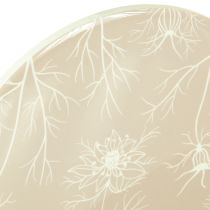 Article Dessous de verre Décoration de table Fleurs Beige Marron Ø20cm 3 Pcs