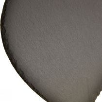 Article Décoration coeur en ardoise Saint Valentin coeur noir L16cm 4 pcs