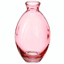 Article Vase bulbeux mini vases verre teinté rose Ø7cm H12cm 6 pcs