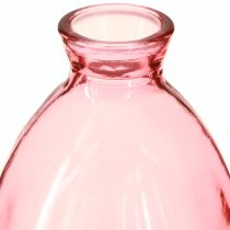 Article Vase bombé Mini vases verre teinté rose Ø7cm H12cm 6pcs