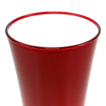 Article Vase “Fizzy” Ø13,5cm H20cm rouge, 1pièce