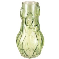 Article Vase en verre orné d&#39;un motif de tulipe en relief pour une décoration harmonieuse, 30 cm