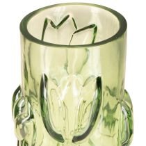 Article Vase en verre orné d'un motif de tulipe en relief pour une décoration harmonieuse, 30 cm