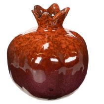 Article Décoration en céramique en forme de grenade, brillante, 14 cm