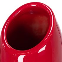 Article Vase décoratif en forme de rouge à lèvres pour fleurs artificielles à longues tiges, 38 cm