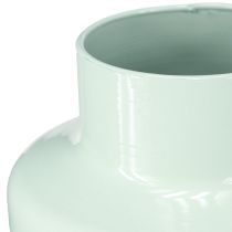 Article Vase métal déco Vert menthe pastel Ø16,5cm H23,5cm