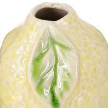 Article Décoration en céramique citronnier - Décoration de table méditerranéenne avec motif de fruits 13x8x22cm