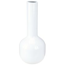 Article Vase décoratif moderne vase métal blanc crème Ø10.5cm H25.5cm