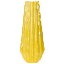 Article Vase à motif rainuré pour une décoration intérieure élégante dans le salon, 33 cm