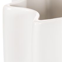 Article Vase côtelé, grand vase décoratif pour fleurs séchées, 24 cm