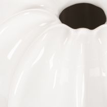 Article Vase en céramique en forme de citrouille, blanc, décoration intérieure, 15 cm