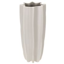 Article Vase côtelé moderne, grand vase décoratif pour fleurs séchées, 38 cm