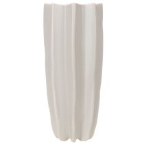 Article Vase côtelé moderne, grand vase décoratif pour fleurs séchées, 38 cm