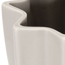 Article Vase côtelé moderne, grand vase décoratif pour fleurs séchées, 38 cm