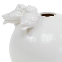 Vase avec hiboux Ø11,5cm blanc