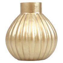Article Vase vase en verre doré bulbeux vase décoratif verre Ø10,5cm H11,5cm