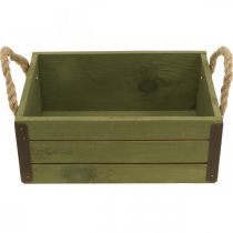 Article Jardinière vintage en bois vert L24/30cm set de 2