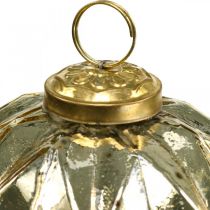 Article Boules de Noël vintage en verre avec motif Ø10,5cm 3pcs