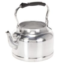 Article Théière/pot de fleurs décoratif vintage, en métal aspect zinc, Ø 19 cm H 15 cm